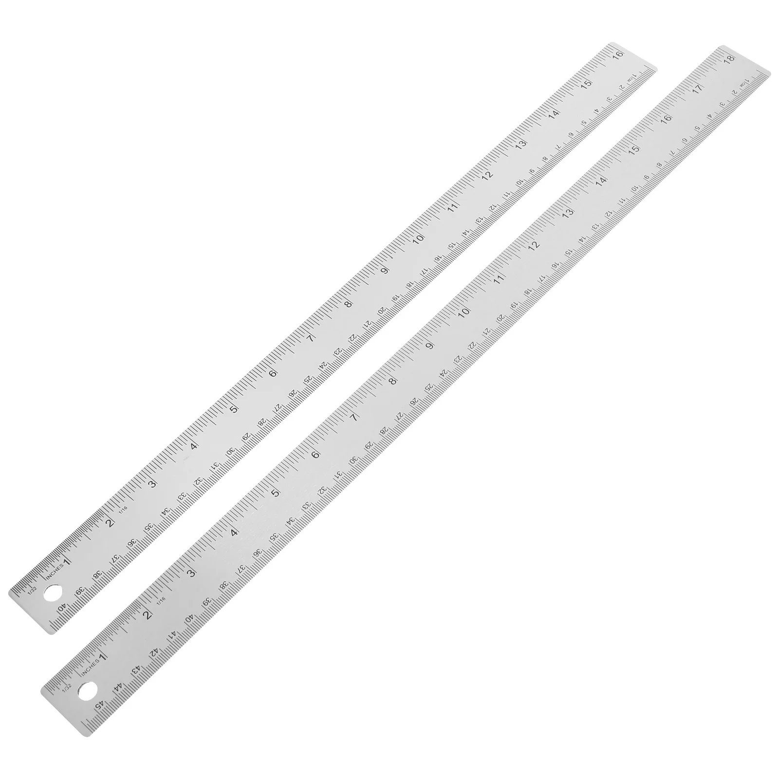 

2pcs Stainless Steel Ruler Metric Marking Clear Construction Engineering Tools Drawing Office Student Stationery