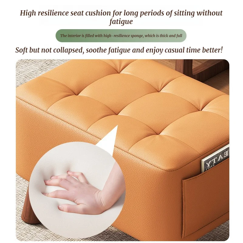 مقعد صغير للاستخدام المنزلي، مقعد أريكة بسيط لغرفة المعيشة، مقعد طاولة القهوة، مسند قدم جلدي مبتكر، مقعد مربع، صغير #2