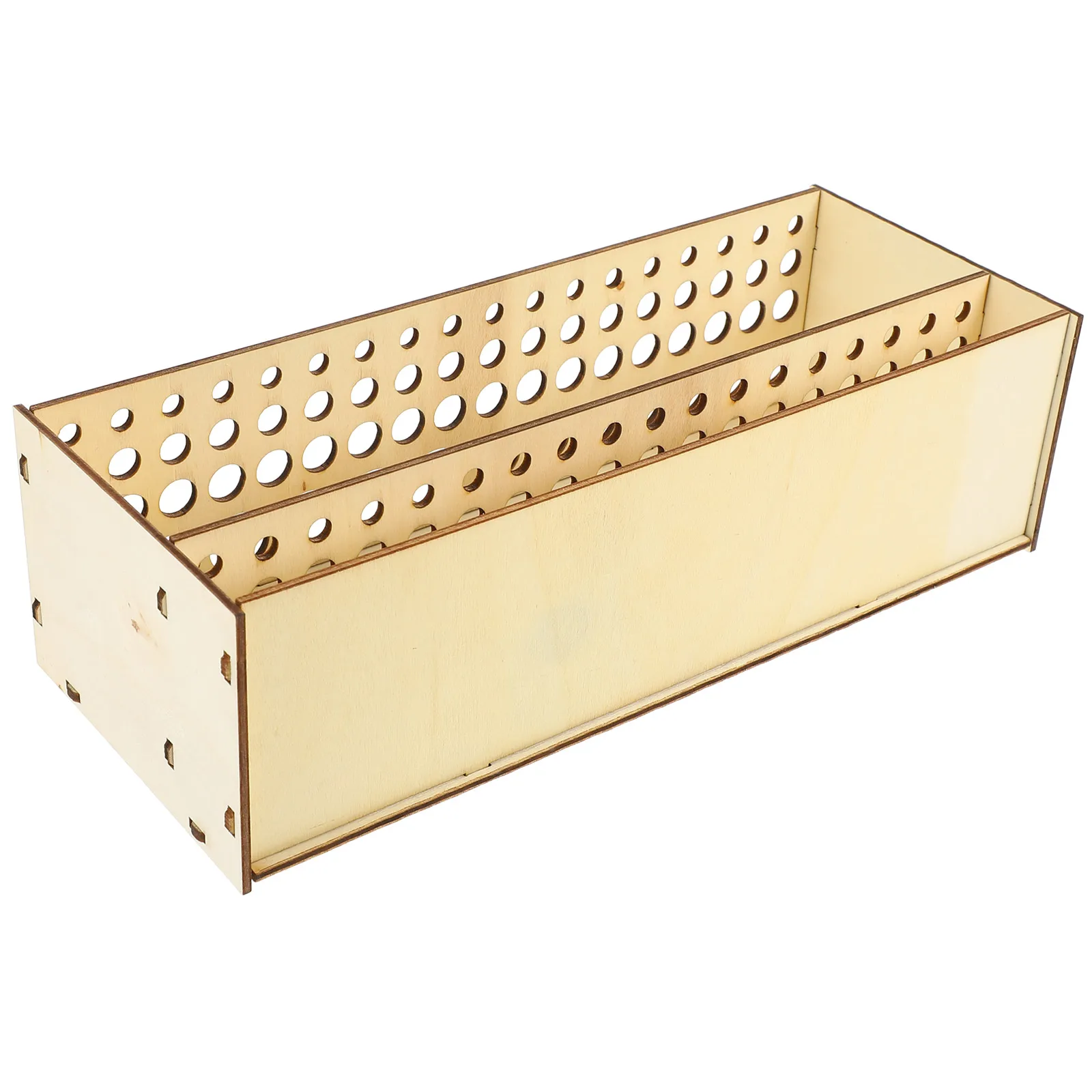 

Paint Brush Holder Wood Storage Rack for 67 Pens Markers Student Desk Organizer Large Capacity Simple Design Pen Pencil Holder