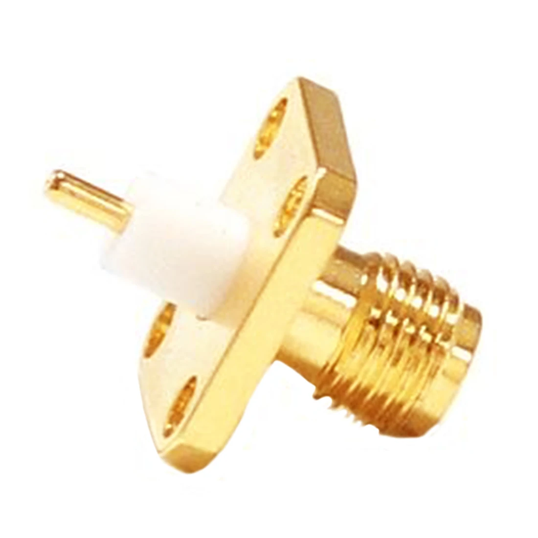 1pc SMA  Female Jack  RF Coax Connector  4-Hole Flange Solder Post Straight Goldplated New Wholesale