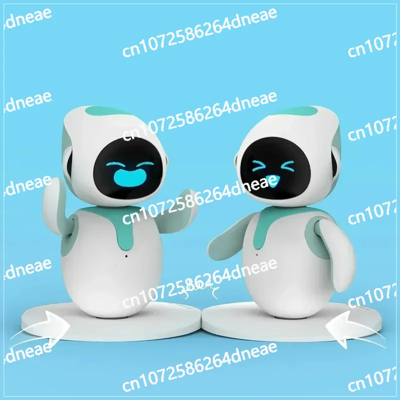 Eilik التفاعل العاطفي الذكي Ai لعبة إلكترونية تعليمية لسطح المكتب للحيوانات الأليفة مرافقة صوت أزرق/وردي روبوت #4