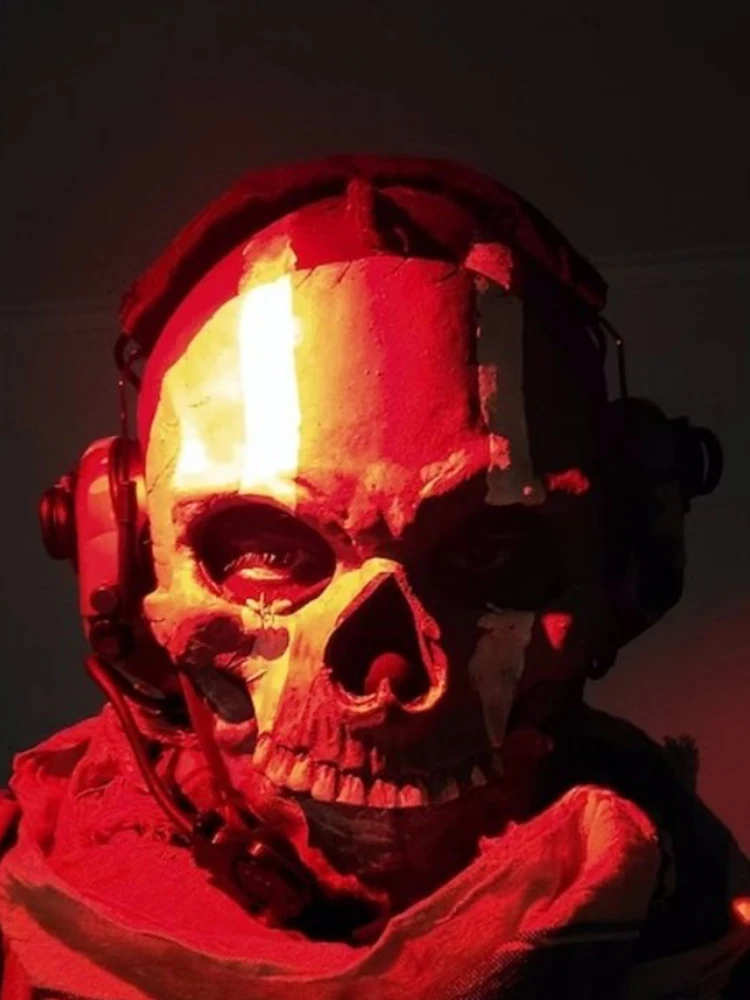 Halloween Horror Fantasma Teschio Maschera Call of Duty MW2 Gioco di ruolo Copricapo in lattice Casco Cosplay Esegui festa in maschera Prop Cosplay