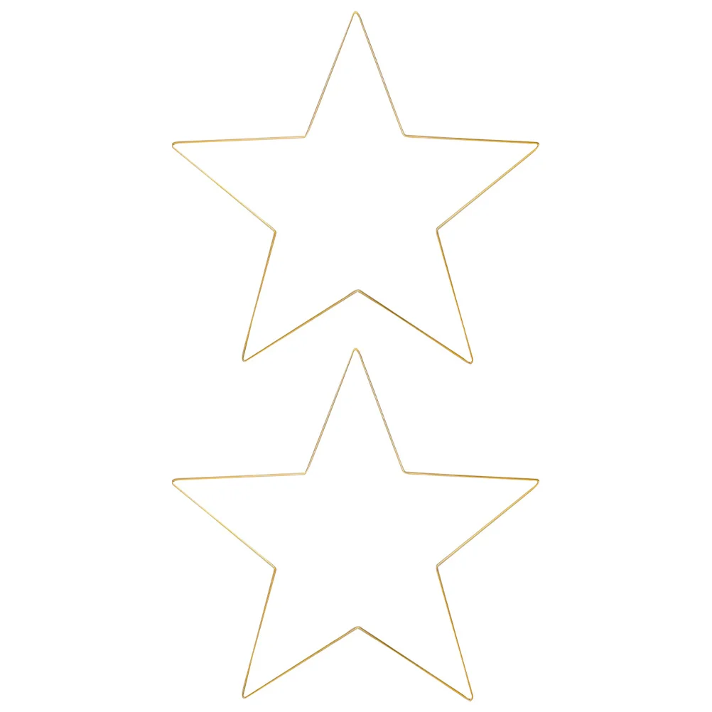 

2pcs Christmas Decoration Hanging Iron Pentagram Adornment Home Wall Pendant Indoor Outdoor Festival Decor Xmas Star Shaped
