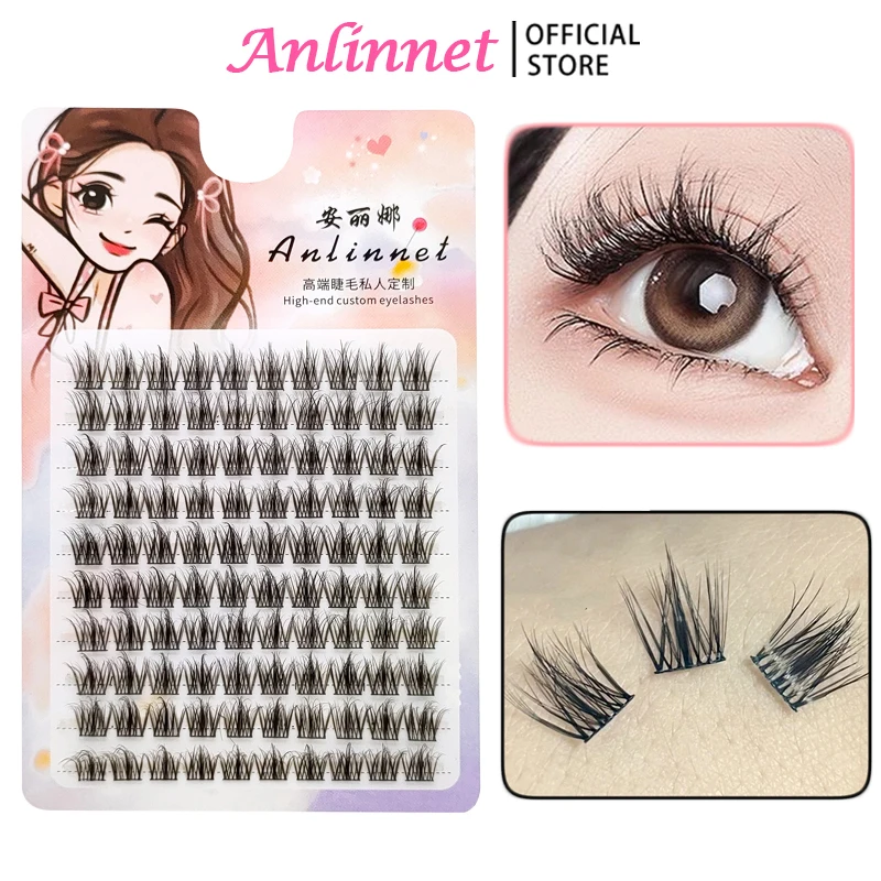 New Cluster Eyelash 100Bundles 5D Natural Mink Plush Messy Eyelash Bundles Style Individual Eyelashes Novice DIY makeup Tools