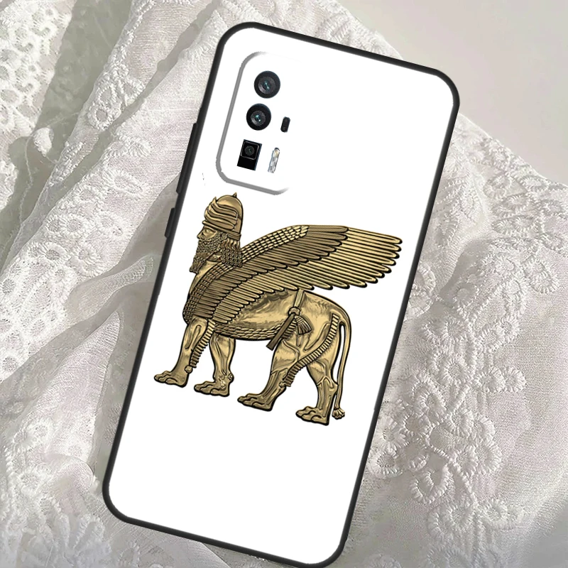 Lamassu Assyrian Winged Lion Case For Xiaomi 14T Pro 13T 12T 11T 13 14 Ultra POCO X6 F6 Pro M6 X3 X5 M5s F3 F5 Cover