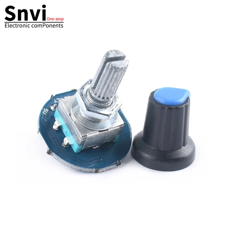 

EC11 encoder module with knob cap potentiometer digital pulse output