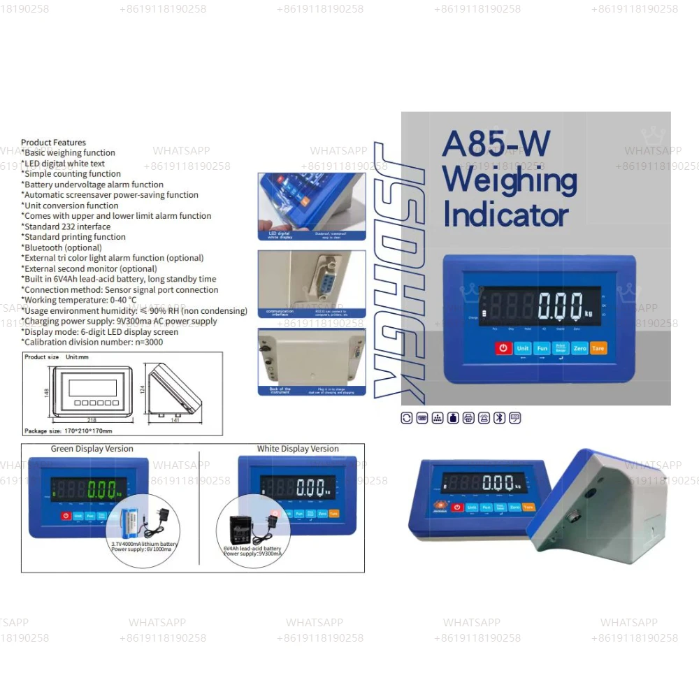 Balança resistente de 500kg-30T, kit de pesagem DIY para indústria de gado de veículos, caminhões, com display LED HD e sensores YCZ-320