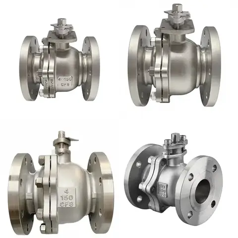 304 316 Stainless Steel Ball Valve CF8M CF8 ASME B16.34 DN50 ISO 5211 Direct Mount Pad Full Port 2PC Flange End for Gas
