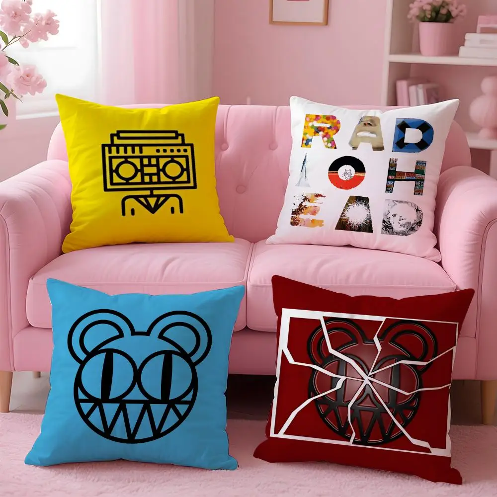 indie Radiohead Cushion Cover Cushion Cover Set 4Pcs 50x50 45x45 40x40 Pillowcase Decorative Sofa Home Decor