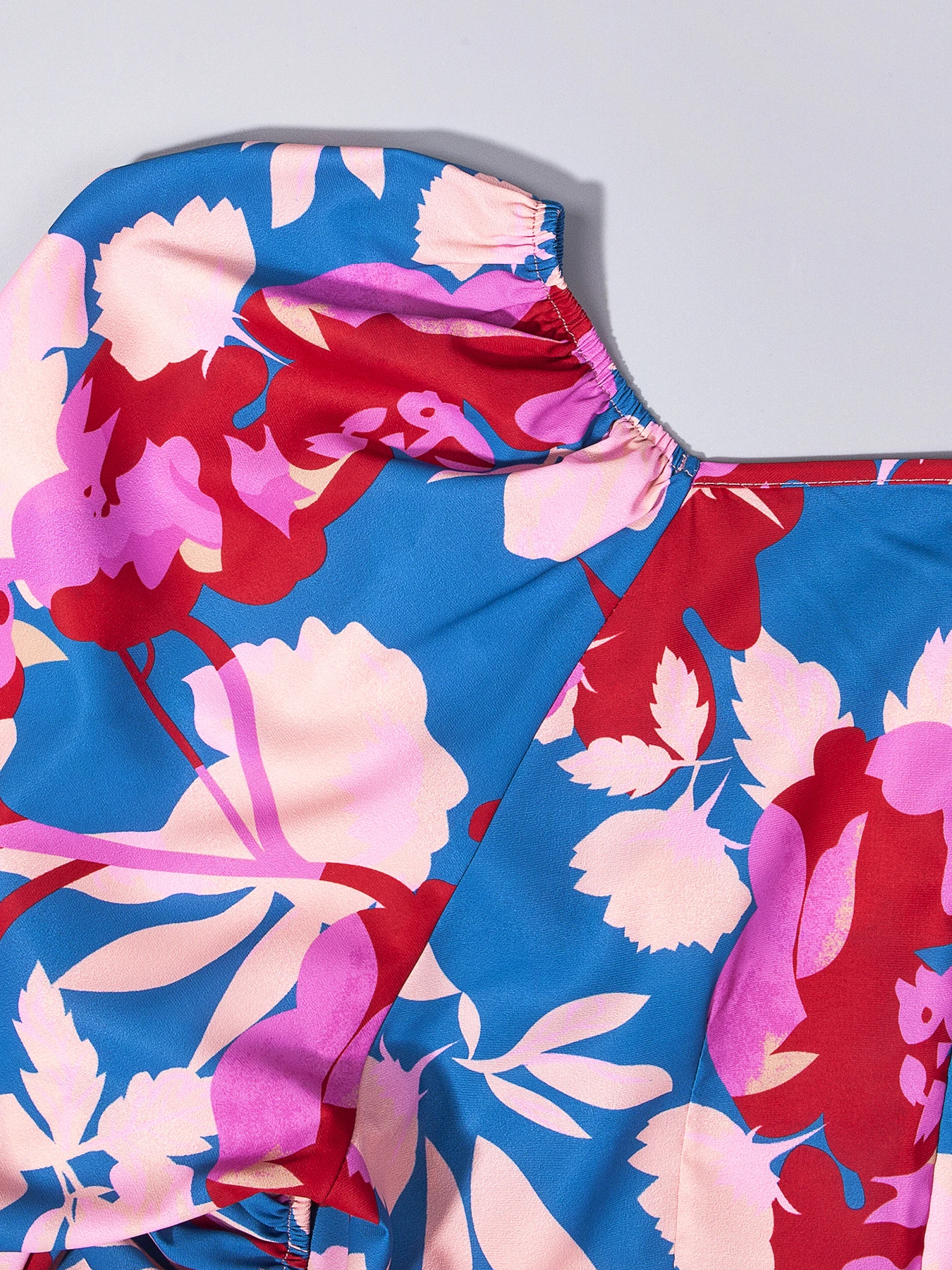 2024 New Bohemian Maxi Dress Floral Square Neck High Waist Maxi Dress Random Prints