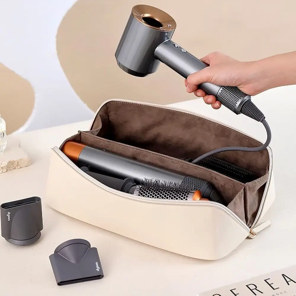 Dustproof Hair Dryer Carrying Case Portable Double Layer Hair Curler Storage Bag...