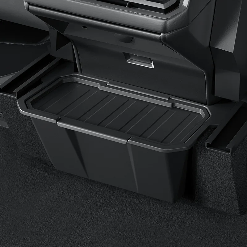 Rear Seat Storage Box for Tesla Cybertruck 2024 Rear Floor Storage Box Organizer Storage Trash Can Accessories for Cyber Pickup