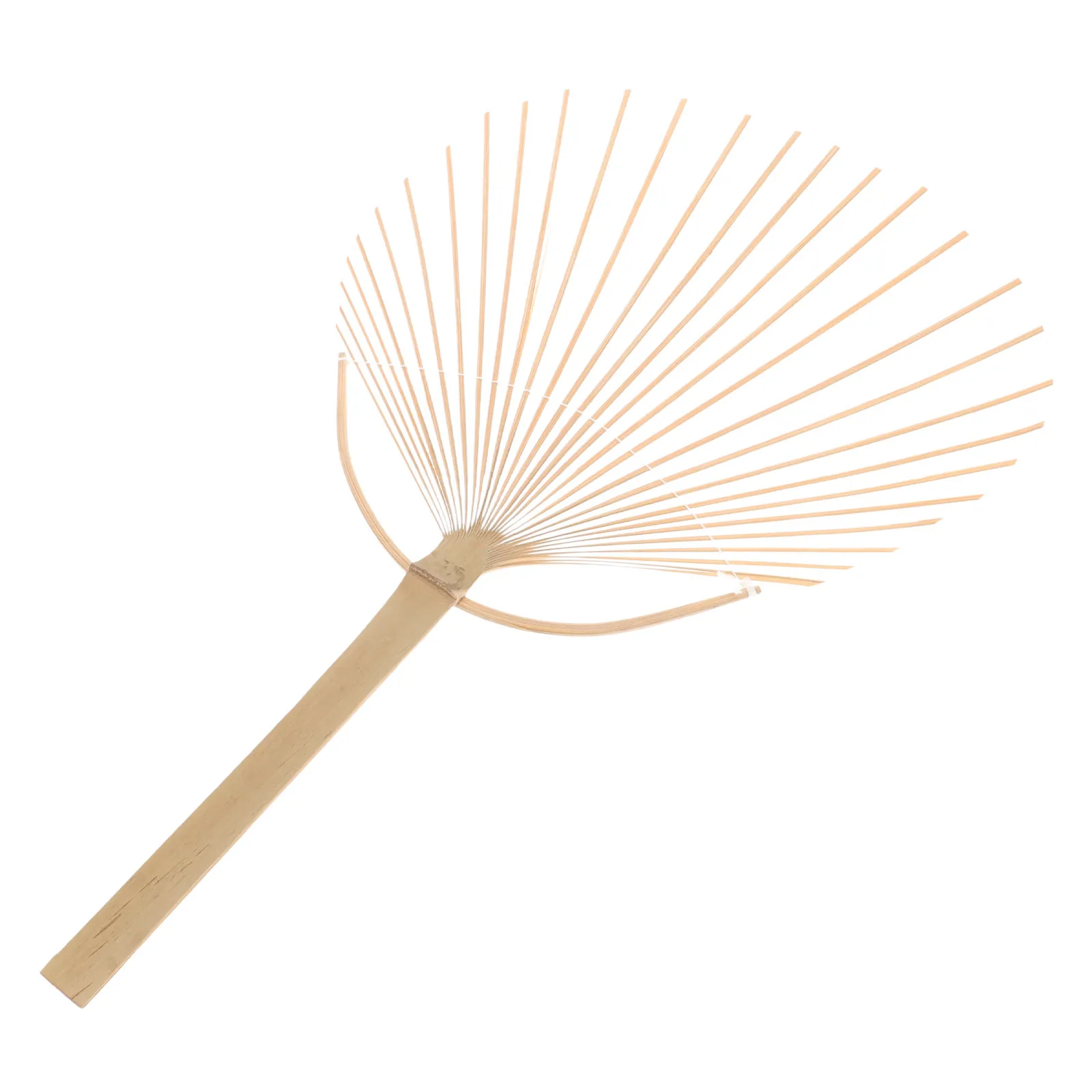 Unfinished DIY Wooden Hand Fan Frame Round Bamboo Craft Kit for Wedding Engagement Party Traditional Decor