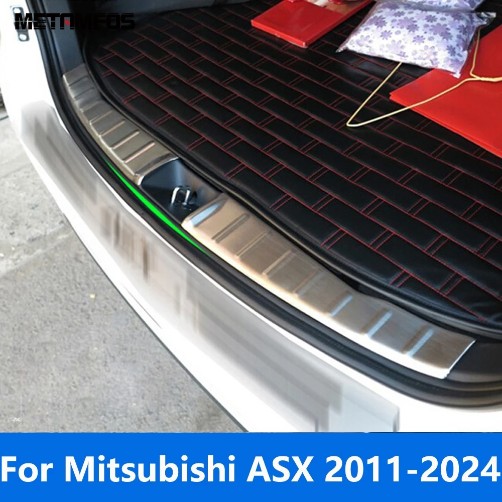 For Mitsubishi ASX 5dr Hatchback 2011-2023 2024 Rear Trunk Bumper Foot Plate Tailgate Door Sill Scuff Guard Plate Accessories
