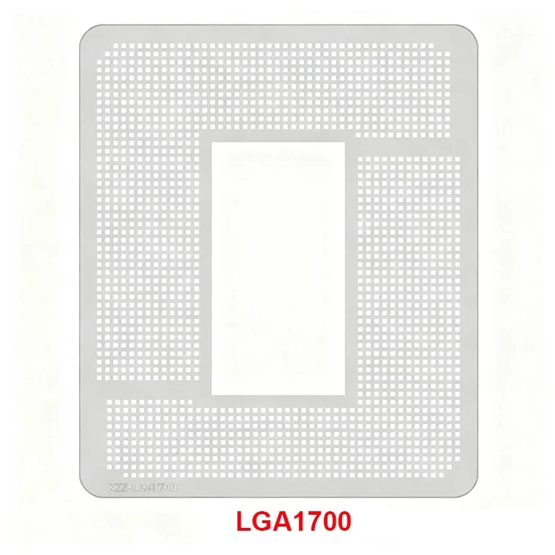 XZZ 0.12mm Computer Motherboard CPU Socket BGA Reballing Stencil for Intel LGA 1151/1155/1156/1200/1700/1851/AMD AM4/AM5 Series