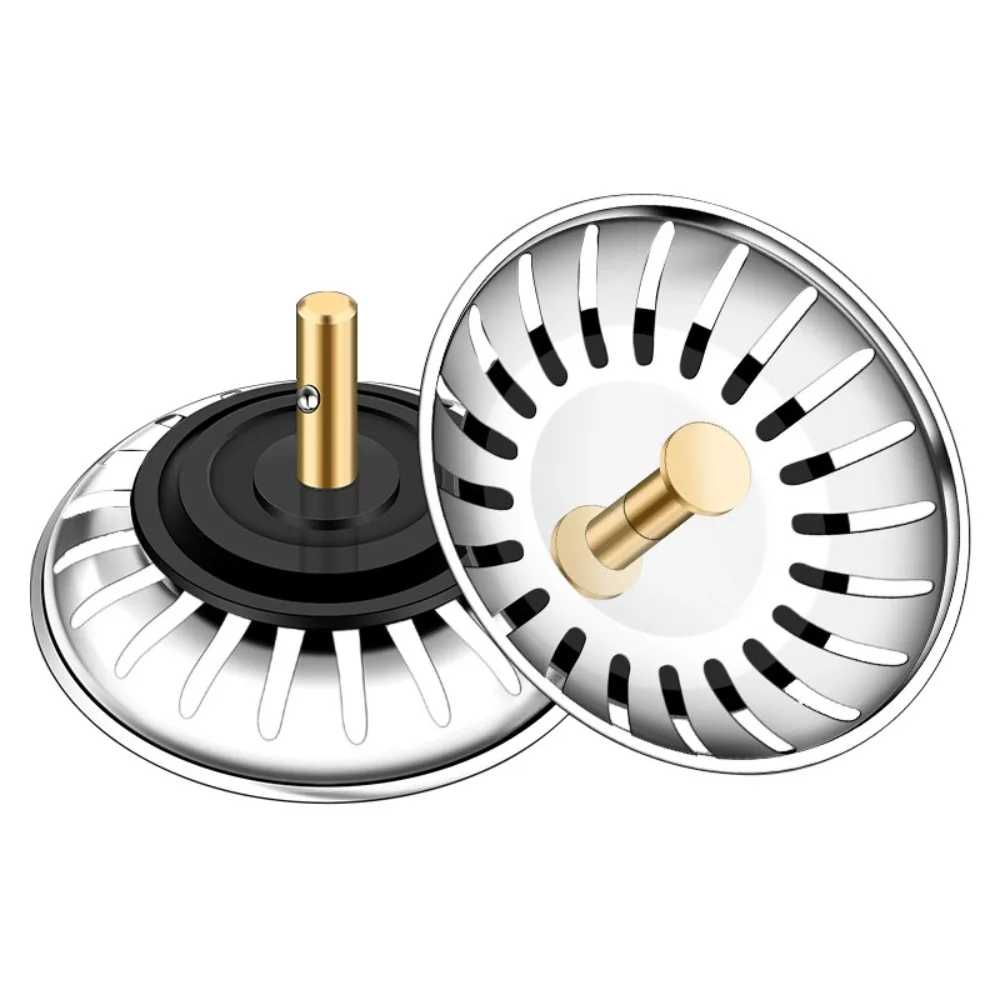 

2PCS Sink Drain Stainless Steel Sink Stopper Drain Cover Filter Basket Strainer for Kitchen Dishwasher Kitchen Accessories