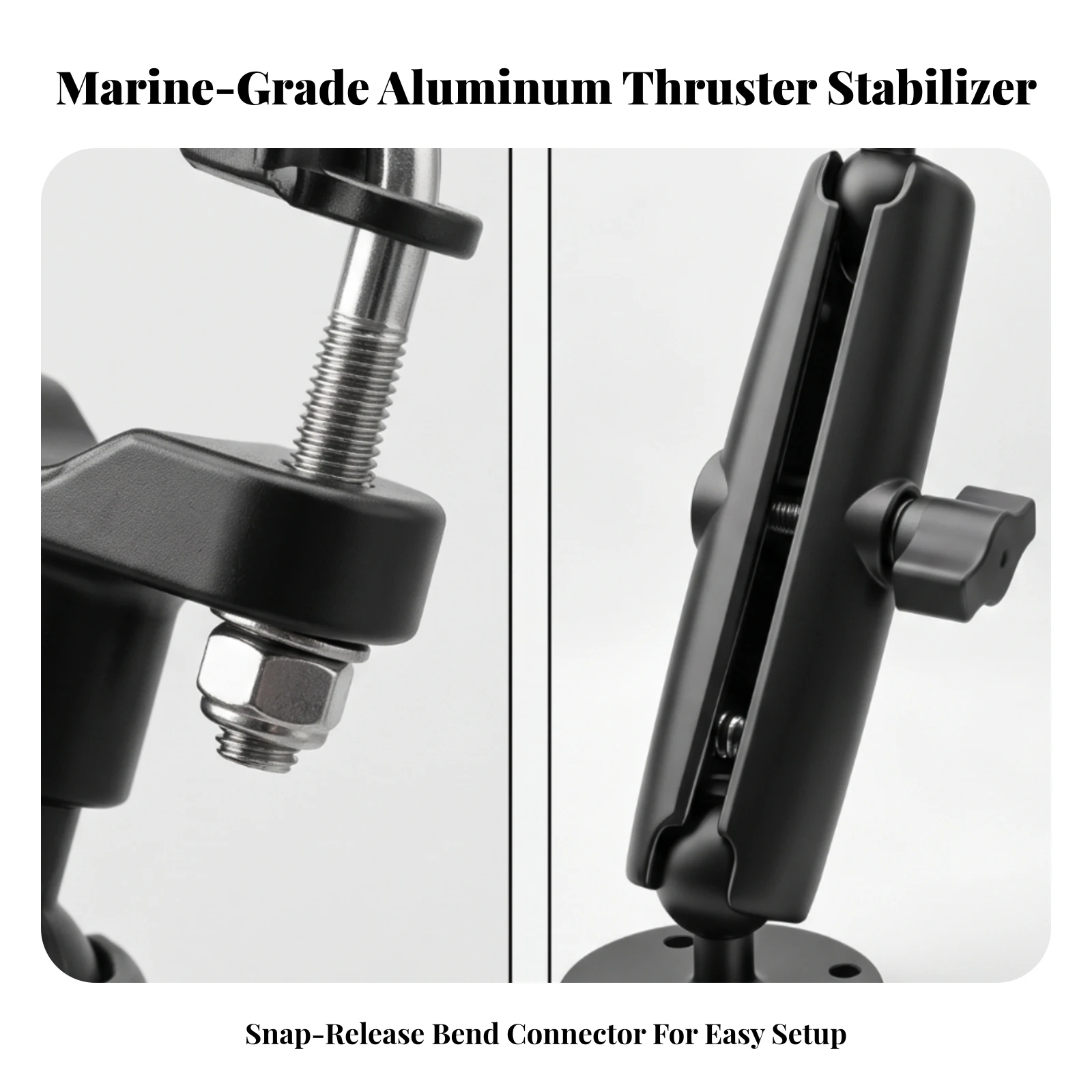 Trolling Motor Stabilizer Bracket Marine-Grade Trolling Motor Support Bracket Hardware Adjustable Corrosion-Resistant view 5