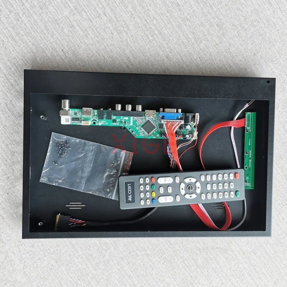 ل B173RW01 V0/V1/V2/V3/V4/V5 40-Pin LVDS 17.3 "التلفزيون لوحة الكمبيوتر المحمول التناظرية 1600x900 USB + AV + VGA + HDMI حافظة معدنية و LED لوحة للقيادة عدة