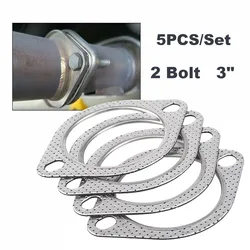 3 Inch Exhaust Gasket 2-Bolt 78mm Flange High Temperature Gasket Fire Ring 5PCS