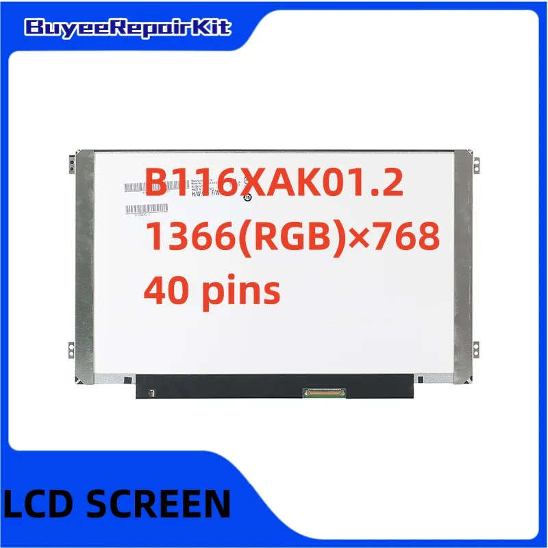 Laptop 11.6'' LCD touch Screen B116XAK01.2 1366x768 40 Pins display panel On-Cell Touch