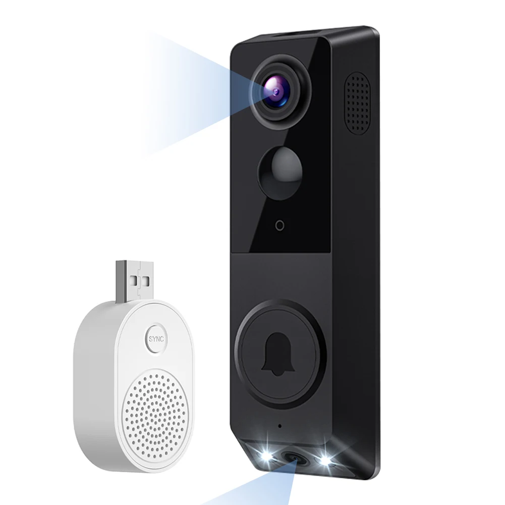 720P видео дверной звонок камера цвет ночного видения умный AI обнаружение дверной звонок с питанием от батареи Wi-Fi домофон дверной звонок для домашнего декора