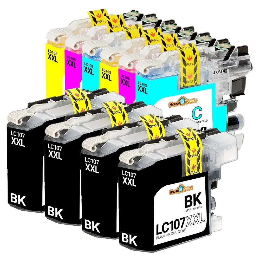 10pk LC107 LC105 XXL BCMY Ink Cartridges for Brother MFC-J4310DW J4410DW J4510DW