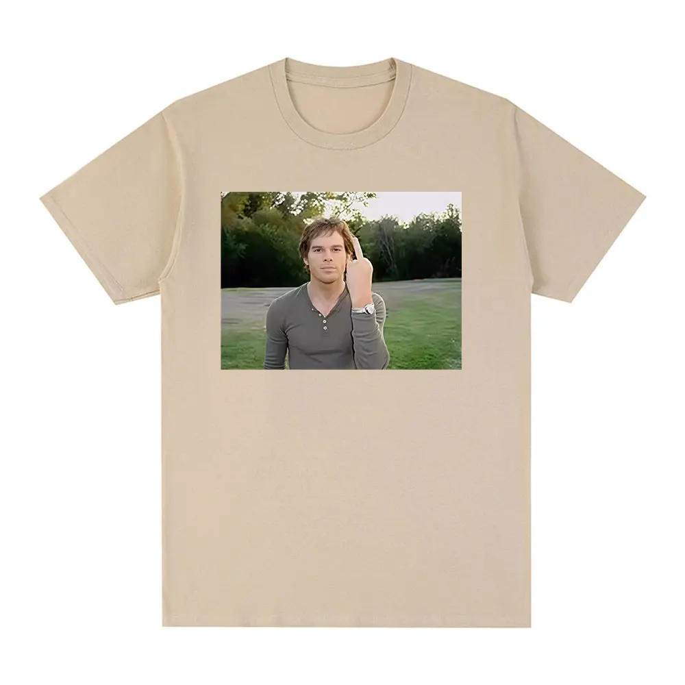 المسلسلات التلفزيونية مضحك Dexter Morgan Edition الاصبع الوسطى ميمي الجرافيك تي شيرت الرجال النساء الملابس عادية القطن قصير الأكمام تي شيرت #6