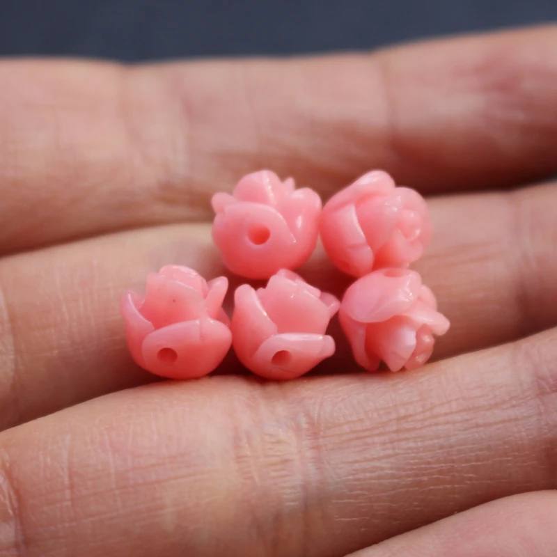 20pcs/Lot 8mm Artificial coral Beads Multi-color Cabochon Rose Fashion Beads  for Jewelry Bracelet Earringmaking DIY accessoires