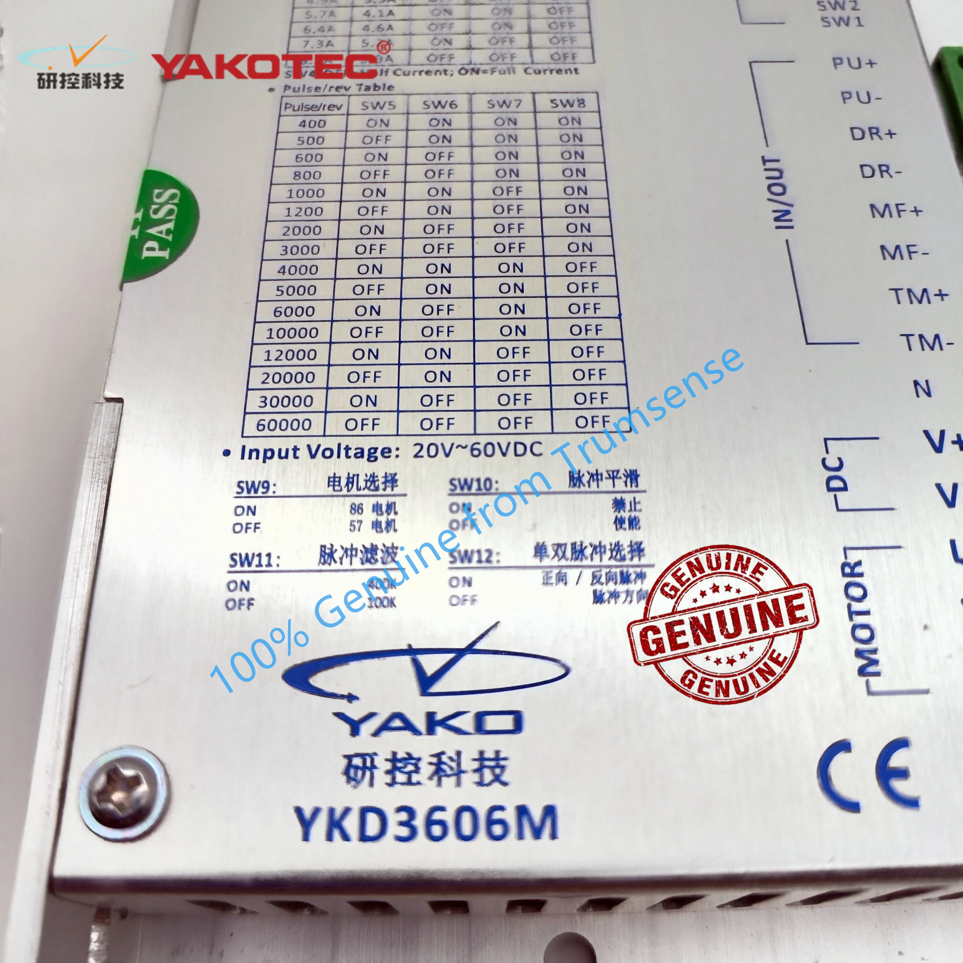 Оригинальный привод шагового двигателя YAKO YKD3606MA YKD3606M для NEMA 17 NEMA23 NEMA24 NEMA34 Шаговый двигатель с напряжением постоянного тока от 24 до 80 В