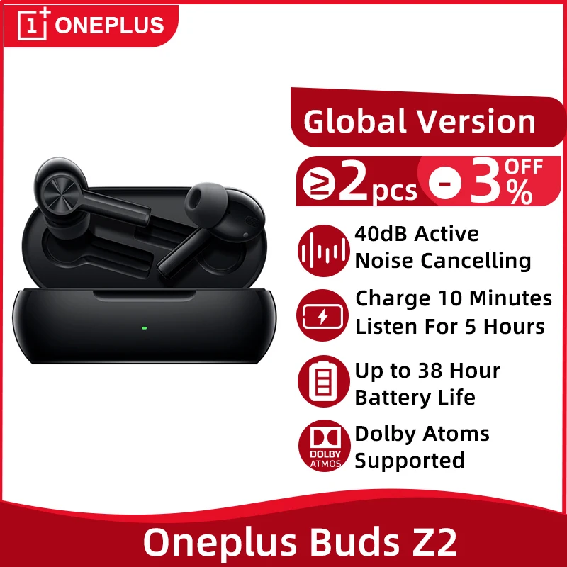 

New Oneplus Buds Z2 Z 2 TWS Wireless Earphone Bluetooth 5.2 Active Noise Cancelling Wireless Headphones For Oneplus 9 RT 9 Pro