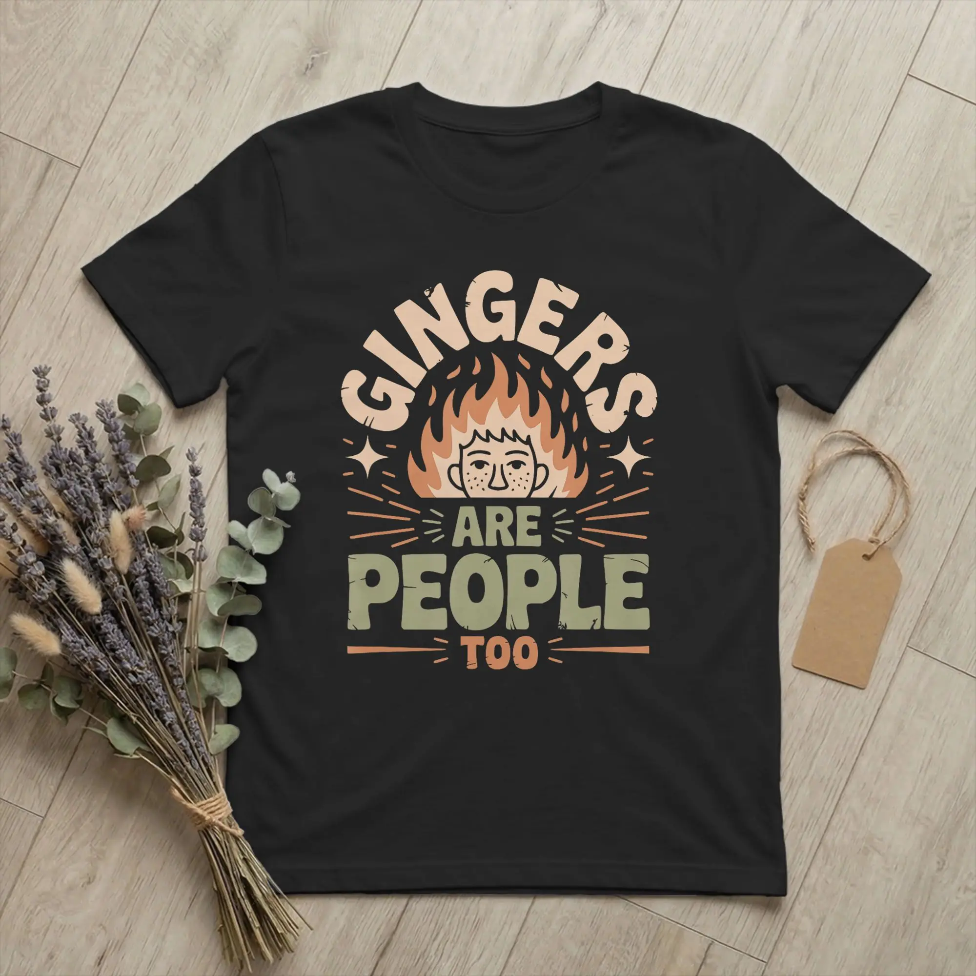 Gingers are People Too Redhead T-Shirt Men Funny Funny Cotton Tees Round Neck Short Sleeve T Shirt Printing merch