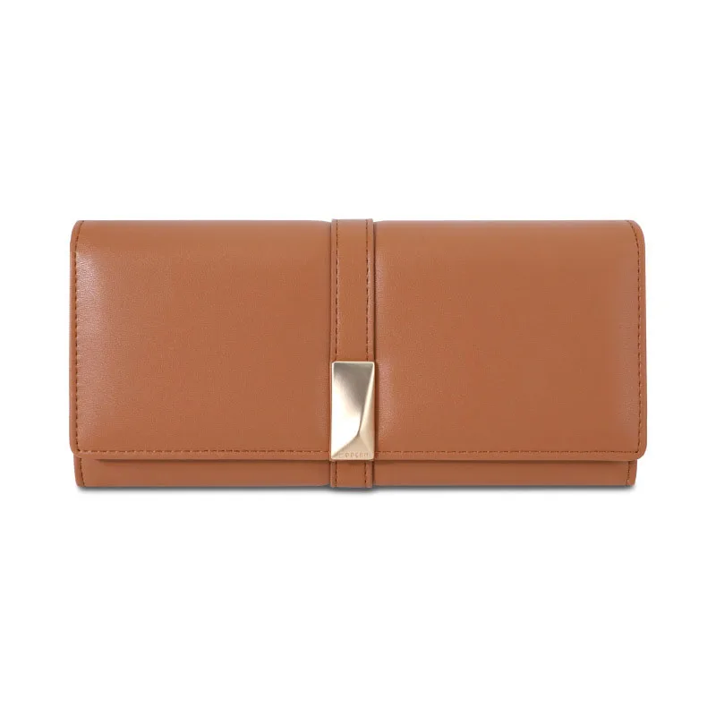 Cartera con cremallera con patrón de Color sólido, monedero de cuero PU suave para mujer y hombre, bolso de gran capacidad, llavero, bolso de mano, soporte para bolsa de dinero