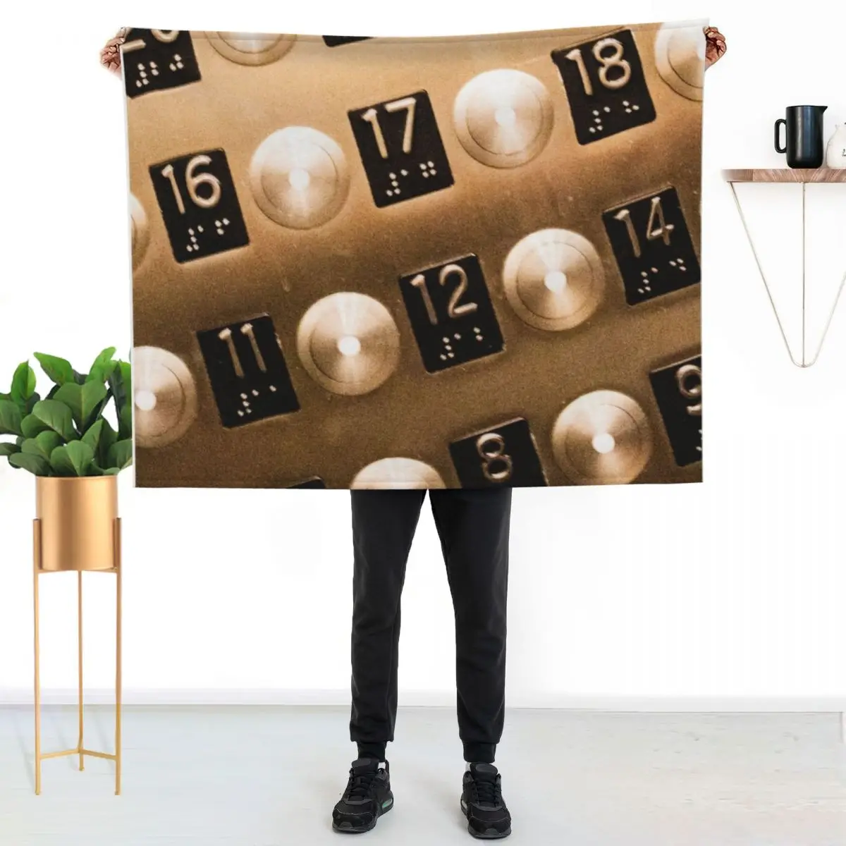 Elevator Buttons Throw Blanket Comforter halloween Soft manga Camping Softest Blankets