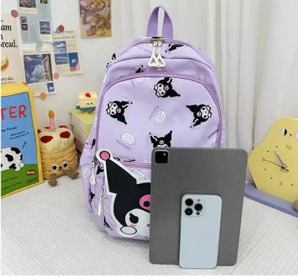 Kuromi Large capacity Waterproof Backpack for School Kawaii Anime cosplay bag Travel Bag School Student girl Gift