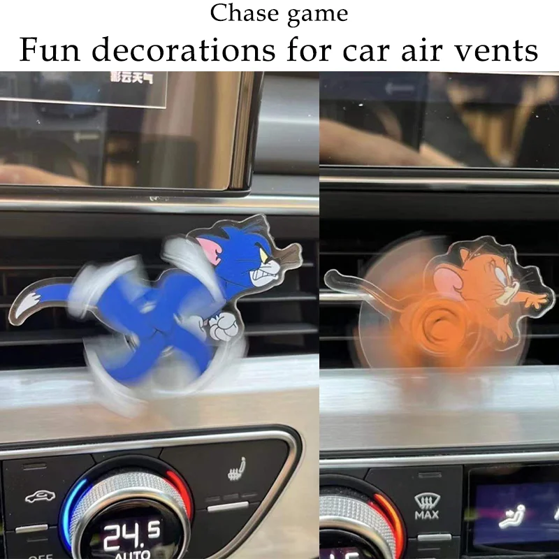 

Heart of steel Car mounted pendant Fun keychain Superheroes Key chain Fun ornament for car air outlet Running cats and mice