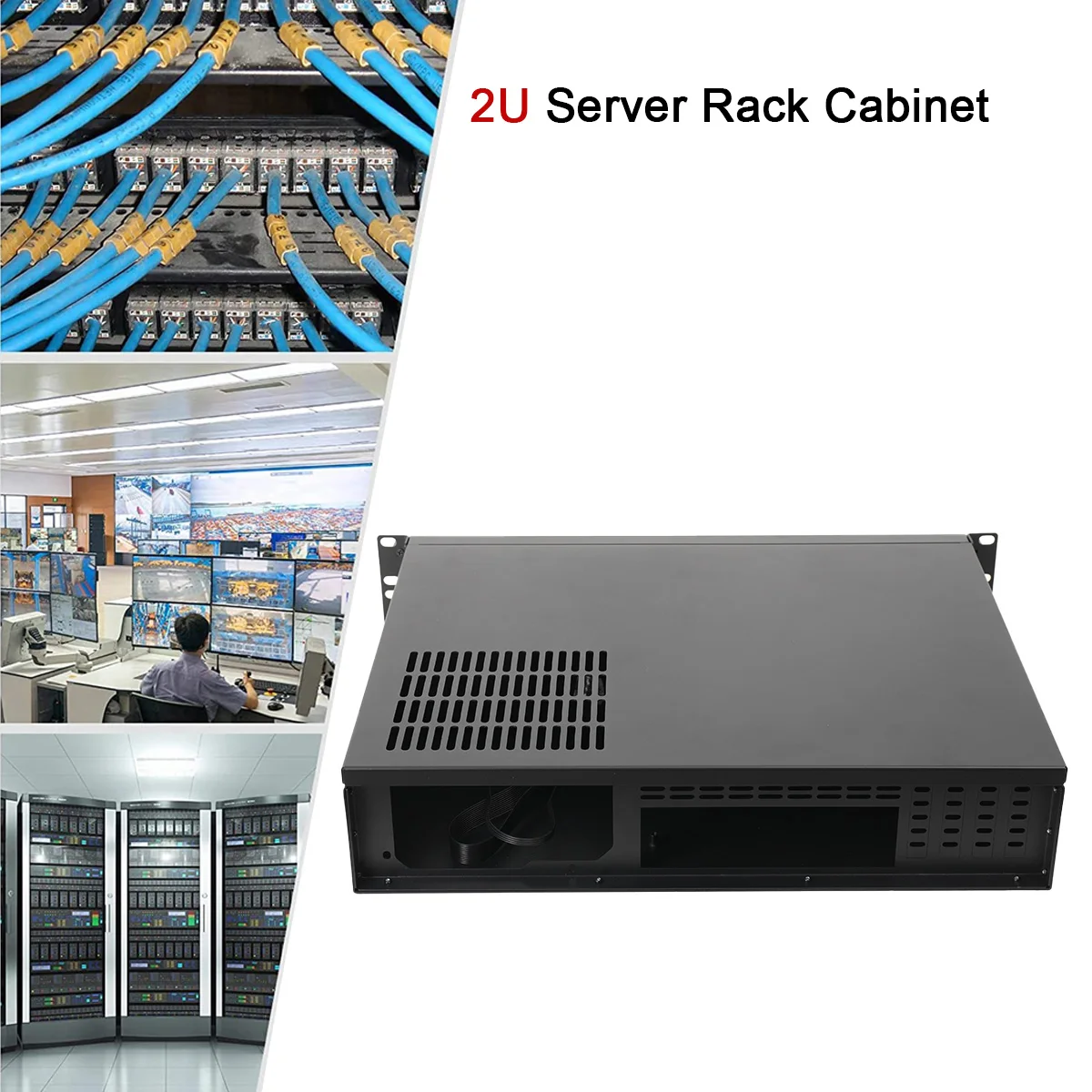 2U الهيكل لوحة الألومنيوم قصيرة جدا خادم التحكم الصناعي الهيكل تخزين البيانات اللوحة الأم الخادم