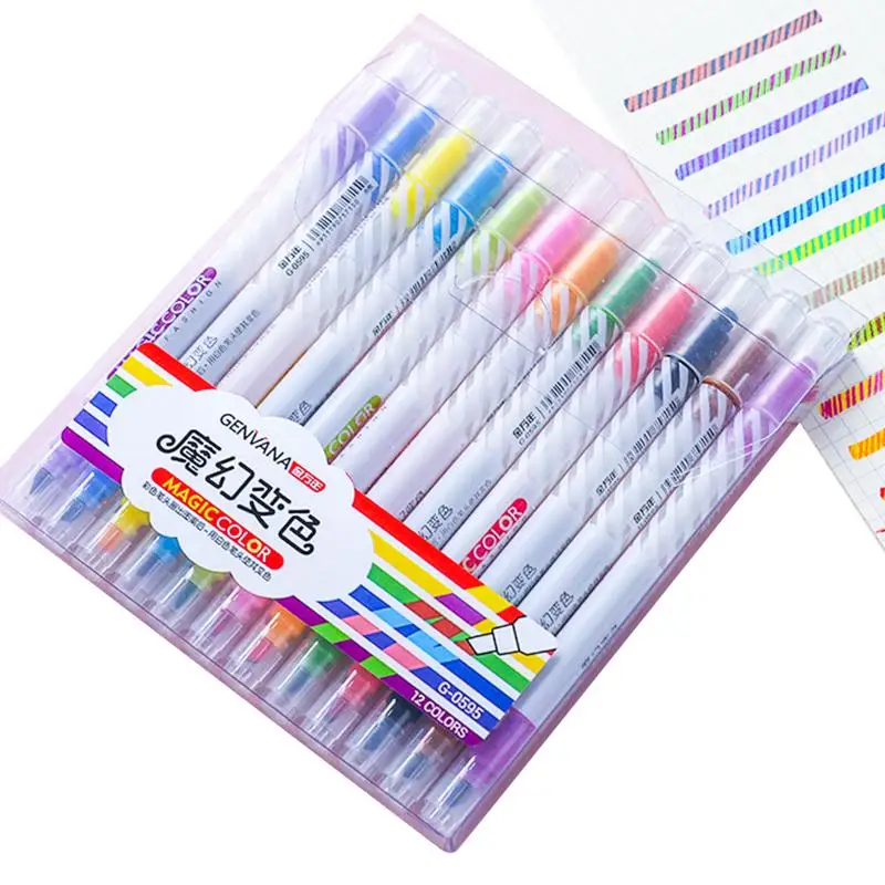 Text marker Markierung stifte Set 12 Farben ändern Text marker Marker Set Färbung Kunst Marker und Text marker Set Regenbogens tifte