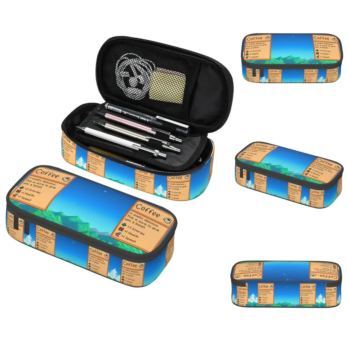 

Stardew Valley Coffee Classic Pencil Case for Boy Girl School Pen Box Pencil Bag Stationery Supplies Pen Holder Bag