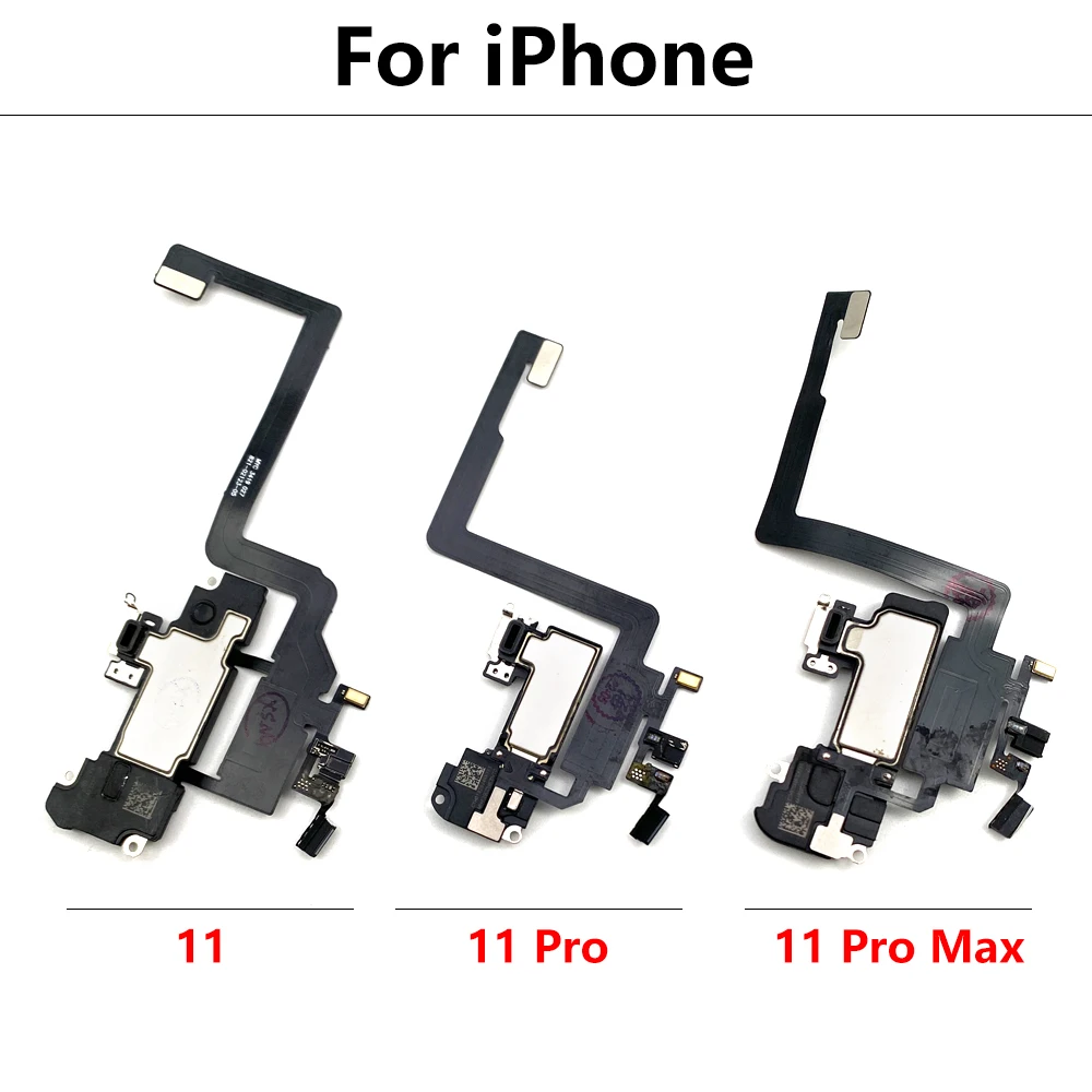 Ear Earpiece Speaker Sound For iPhone X XR XS 11 Pro Max 15 Plus Earphone Top Receiver Promixity Light Touch Sensor Flex Cable