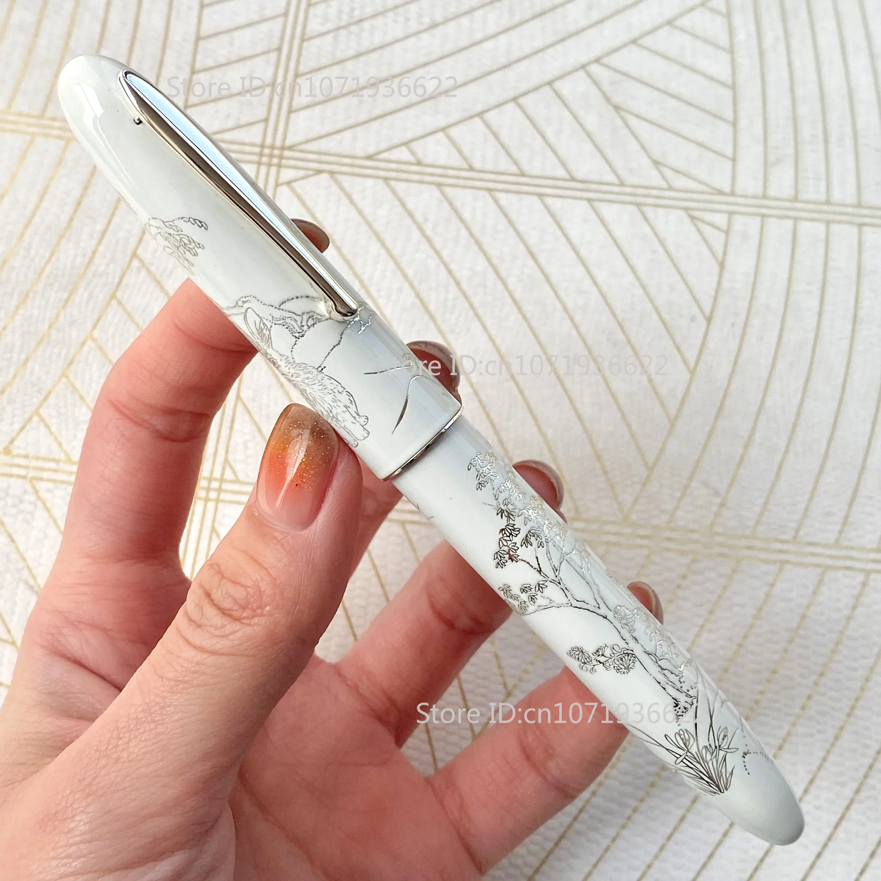 Hongdian N23 نحت قلم حبر أرنب سنة محدودة الراقية الطلاب الأعمال مكتب الكتابة لوازم الذهب طالب هدية أقلام