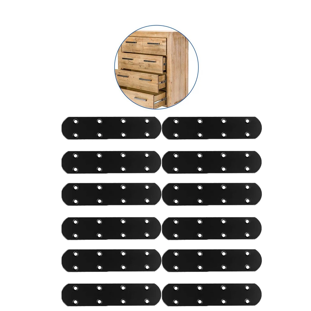 For Wooden Tables Flat Braces Furniture Mending Plates Furniture Assembly 8 Holes Design Furniture Reinforcement