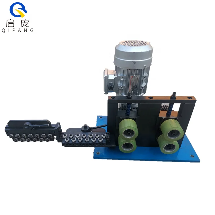 Affordable 0.5-1 mm filament soft wire 2 sets of rubber wheel traction straightening machine