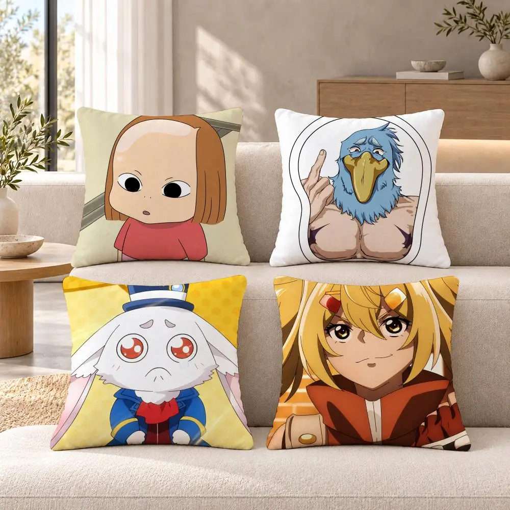 Anime Adventure S-Shangri-La Frontier Cushion Cover Soft Short Plush Sofa Bedroom Den Car Dorm Decor Gifts