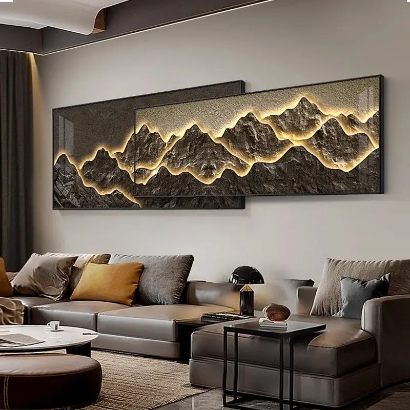 

Back with backers, living room decorative paintings, modern light