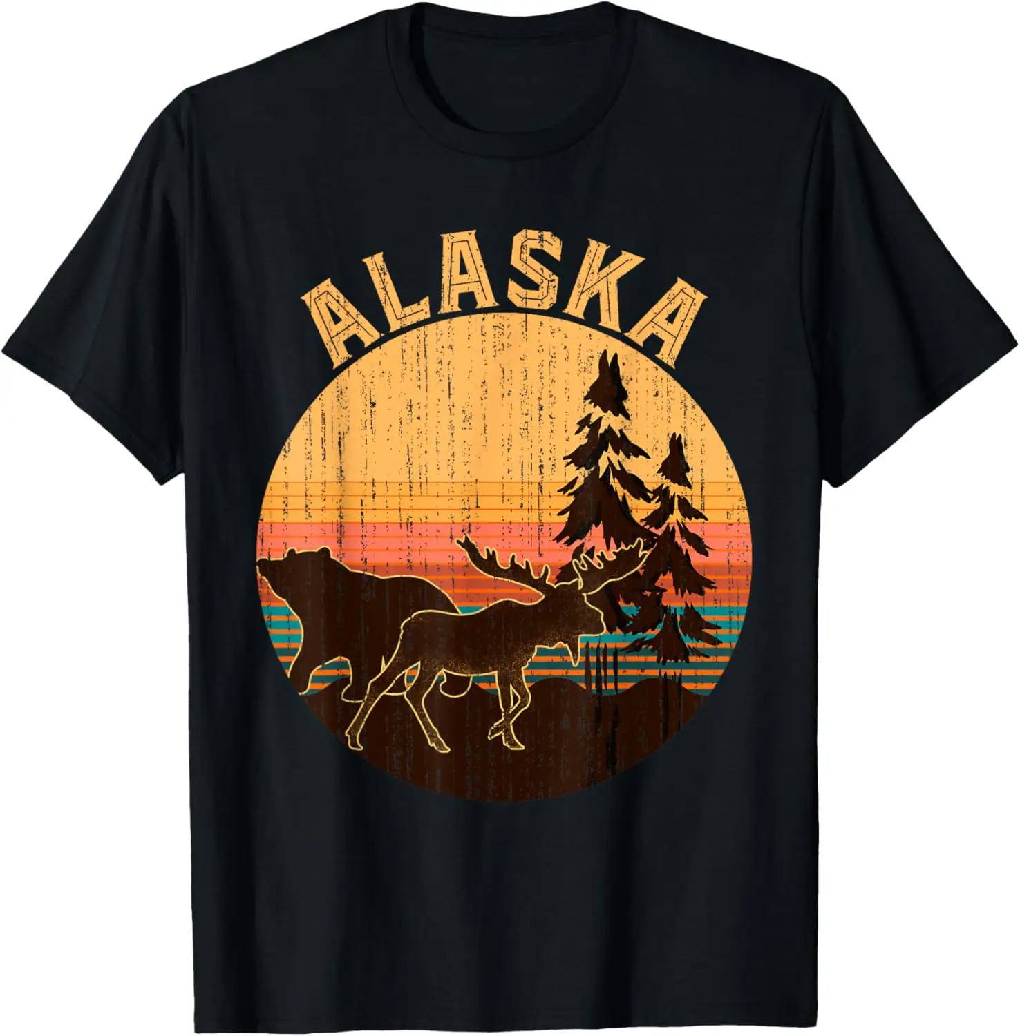 

Футболка Nature Willdife Bear Moose Alaskan Animal Forest Alaska