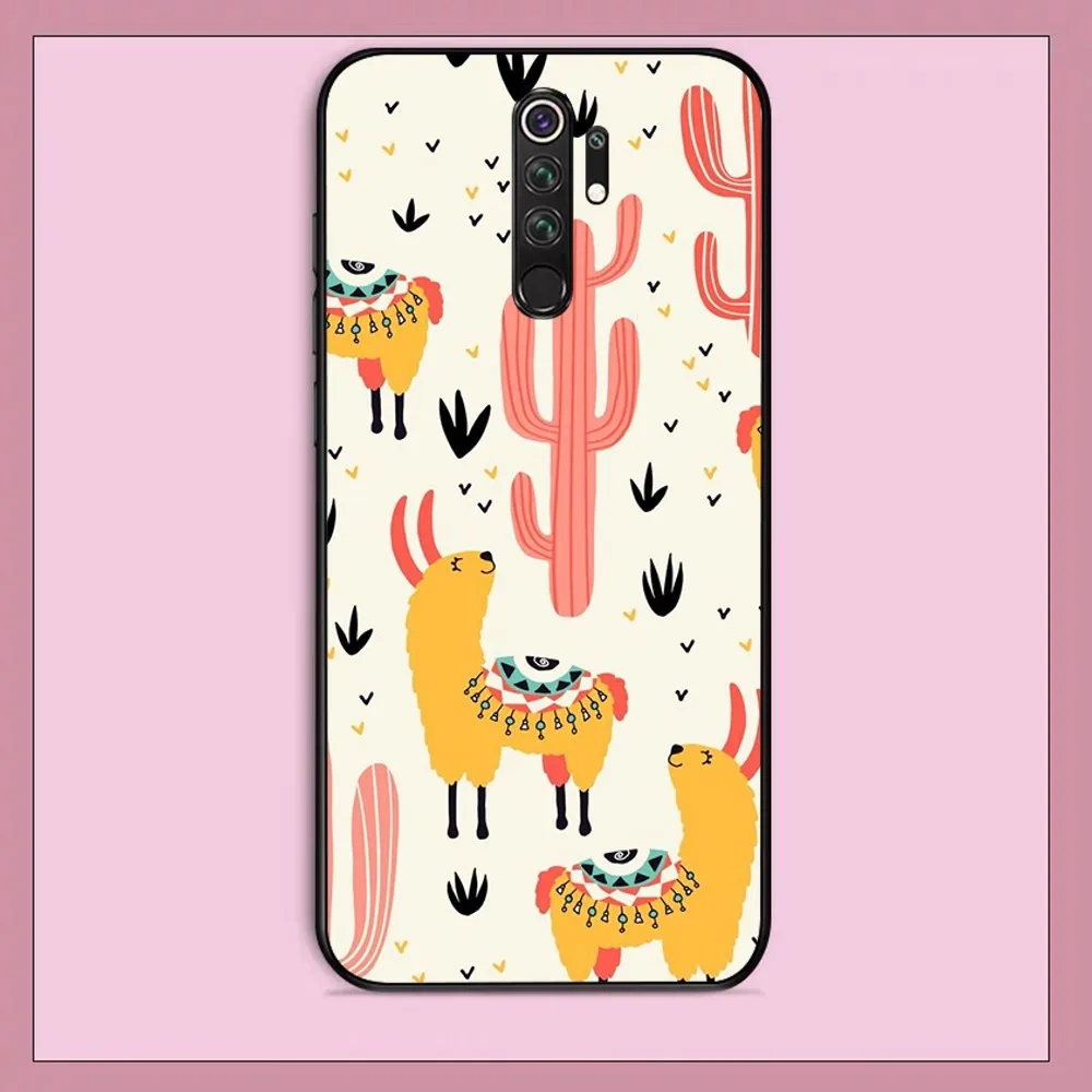 Cute Llama Alpaca Phone Case For Redmi Note 4 X 5 A 6 7 8 T 9 9S 10 11 11S 11Epro Poco M3 pro