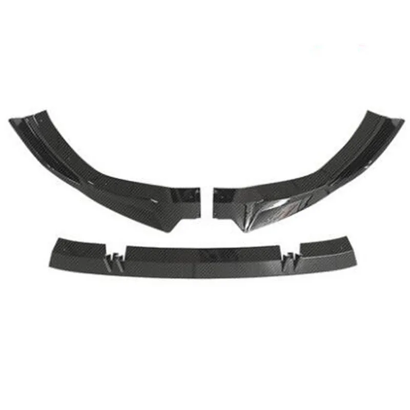 For 3PCS ABS Front Bumper Diffuser Lip Splitter NEW Audi A6 S6 C8 Black Anti - Collision Decorative Accessories Refit 2020 2021