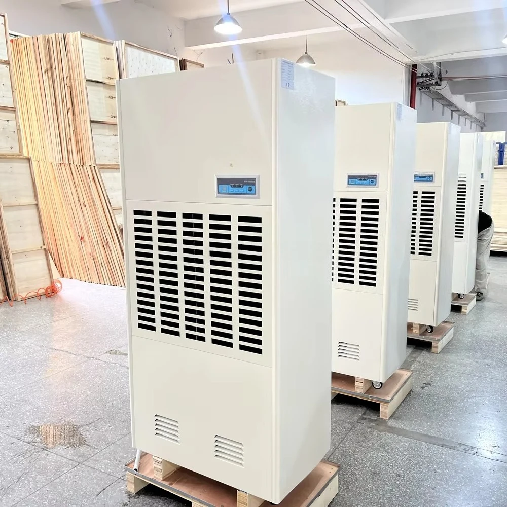 

240Liter Water Removal Industrial Greenhouse Dehumidifier Automatic Control With Portable Wheels