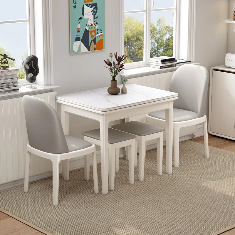 

Delicacy Unique Desk Premium Luxury Nordic Design Dining Table Elegant Trendy Tavolo Di Pranzo Allungabile Dining Room Furniture