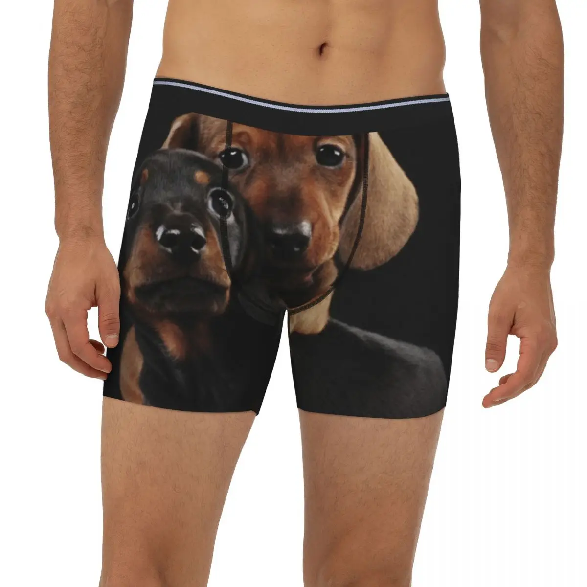 

Dachshund Dog Portrait Photo Pupies Long Boxer Underpants Short Men Panties Comfortable Underwear for Homme Man Boyfriend Gift